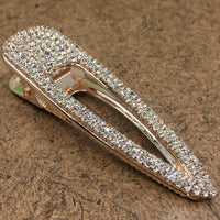 Rose Gold Crystal Rhinestone Stud Hair Clip | Fashion Jewellery Outlet | Fashion Jewellery Outlet