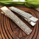 Silver Crystal Rhinestone Stud Hair Clip | Fashion Jewellery Outlet | Fashion Jewellery Outlet