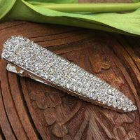 Silver Crystal Rhinestone Stud Hair Clip | Fashion Jewellery Outlet | Fashion Jewellery Outlet