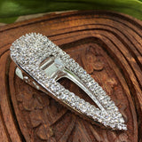 Silver Crystal Rhinestone Stud Hair Clip | Fashion Jewellery Outlet | Fashion Jewellery Outlet