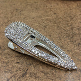 Silver Crystal Rhinestone Stud Hair Clip | Fashion Jewellery Outlet | Fashion Jewellery Outlet