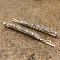 Rose Gold Crystal Rhinestone Stud Hair Clip | Fashion Jewellery Outlet | Fashion Jewellery Outlet