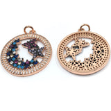 Rose Gold Butterfly Charms CZ Pave Charms | Fashion Jewellery Outlet | Fashion Jewellery Outlet