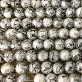 8mm Faux Marble Grey Glass Pearl | Fashion Jewellery Outlet | Fashion Jewellery Outlet