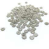 3mm Alloy Rhodium Plated Daisy Spacer Beads | Fashion Jewellery Outlet | Fashion Jewellery Outlet