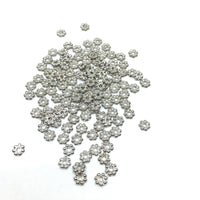 5mm Alloy Rhodium Plated Daisy Spacer Beads | Fashion Jewellery Outlet | Fashion Jewellery Outlet