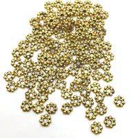 6mm Alloy Antique Gold Daisy Spacer Beads | Fashion Jewellery Outlet | Fashion Jewellery Outlet