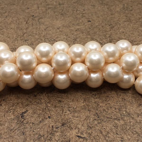 12mm Blush Pink Shell Pearls | Fashion Jewellery Outlet | Fashion Jewellery Outlet