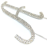 Silver Rhinestone Stud Cake Topper Letters | Fashion Jewellery Outlet | Fashion Jewellery Outlet