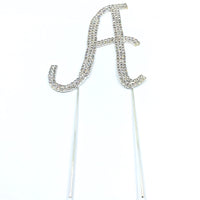 Silver Rhinestone Stud Cake Topper Letters | Fashion Jewellery Outlet | Fashion Jewellery Outlet