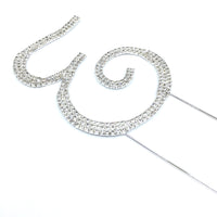 Silver Rhinestone Stud Cake Topper Letters | Fashion Jewellery Outlet | Fashion Jewellery Outlet