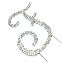 Silver Rhinestone Stud Cake Topper Letters | Fashion Jewellery Outlet | Fashion Jewellery Outlet