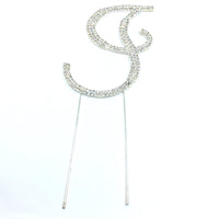 Silver Rhinestone Stud Cake Topper Letters | Fashion Jewellery Outlet | Fashion Jewellery Outlet