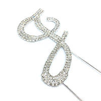 Silver Rhinestone Stud Cake Topper Letters | Fashion Jewellery Outlet | Fashion Jewellery Outlet