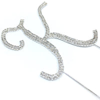 Silver Rhinestone Stud Cake Topper Letters | Fashion Jewellery Outlet | Fashion Jewellery Outlet