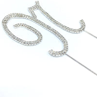 Silver Rhinestone Stud Cake Topper Letters | Fashion Jewellery Outlet | Fashion Jewellery Outlet