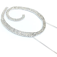 Silver Rhinestone Stud Cake Topper Letters | Fashion Jewellery Outlet | Fashion Jewellery Outlet