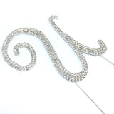 Silver Rhinestone Stud Cake Topper Letters | Fashion Jewellery Outlet | Fashion Jewellery Outlet