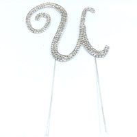 Silver Rhinestone Stud Cake Topper Letters | Fashion Jewellery Outlet | Fashion Jewellery Outlet