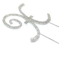 Silver Rhinestone Stud Cake Topper Letters | Fashion Jewellery Outlet | Fashion Jewellery Outlet