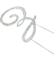 Silver Rhinestone Stud Cake Topper Letters | Fashion Jewellery Outlet | Fashion Jewellery Outlet