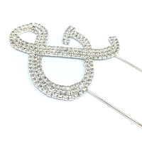 Silver Rhinestone Stud Cake Topper Letters | Fashion Jewellery Outlet | Fashion Jewellery Outlet