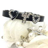 Alloy Slider Rhinestone Cross Slider | Fashion Jewellery Outlet | Fashion Jewellery Outlet