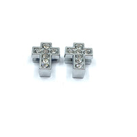 Alloy Slider Rhinestone Cross Slider | Fashion Jewellery Outlet | Fashion Jewellery Outlet