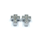 Alloy Slider Rhinestone Cross Slider | Fashion Jewellery Outlet | Fashion Jewellery Outlet