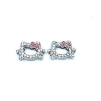 Alloy Slider Rhinestone Kitty Slider | Fashion Jewellery Outlet | Fashion Jewellery Outlet