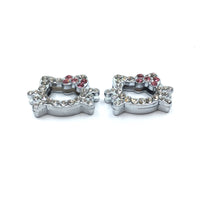 Alloy Slider Rhinestone Kitty Slider | Fashion Jewellery Outlet | Fashion Jewellery Outlet