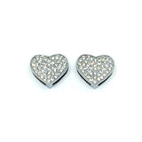 Alloy Slider Rhinestone Heart Shape Slider | Fashion Jewellery Outlet | Fashion Jewellery Outlet