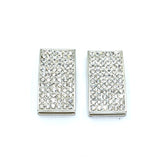 Alloy Slider Rhinestone Rectangle Slider | Fashion Jewellery Outlet | Fashion Jewellery Outlet