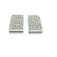 Alloy Slider Rhinestone Rectangle Slider | Fashion Jewellery Outlet | Fashion Jewellery Outlet