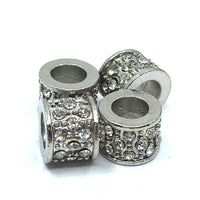 Rhodium Flat Round Beads | Fashion Jewellery Outlet | Fashion Jewellery Outlet