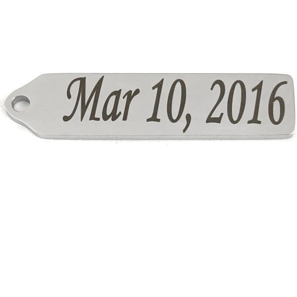 Your Own Text Custom Laser Engraved Tag | Fashion Jewellery Outlet | Fashion Jewellery Outlet