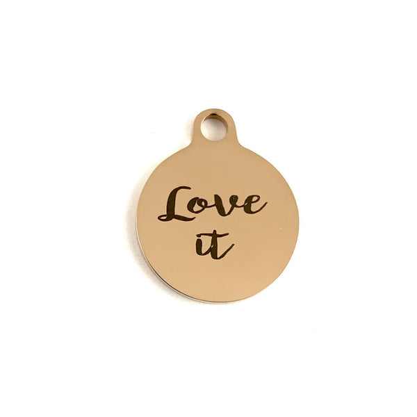 Love it Laser Engraved Charm | Fashion Jewellery Outlet | Fashion Jewellery Outlet