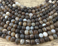 10mm Frosted Agate Bead | Fashion Jewellery Outlet | Fashion Jewellery Outlet