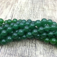 6mm Dark Green Jade Bead | Fashion Jewellery Outlet | Fashion Jewellery Outlet