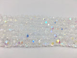 6mm Clear Faceted Rondelle Glass Bead | Fashion Jewellery Outlet | Fashion Jewellery Outlet