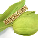 Gold Rhinestone with Gold bracelet | Fashion Jewellery Outlet | Fashion Jewellery Outlet