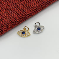 Gold/ Silver CZ Evil Eye with Clear Stones | Fashion Jewellery Outlet