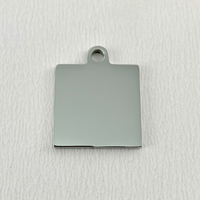 Square Laser Engraved Own Text Custom Charm | Fashion Jewellery Outlet | Fashion Jewellery Outlet