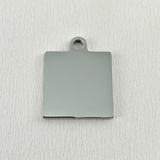 Square Laser Engraved Own Text Custom Charm | Fashion Jewellery Outlet | Fashion Jewellery Outlet