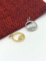 Round Gold Evil Eye Ring Charm | Fashion Jewellery Outlet | Fashion Jewellery Outlet