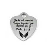 Psalm Saying Laser Engraved Charm | Fashion Jewellery Outlet | Fashion Jewellery Outlet