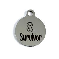 Cancer Survivor Laser Engraved Charm | Fashion Jewellery Outlet | Fashion Jewellery Outlet