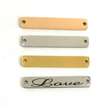 Laser Engraved Custom Love Bracelet Bar | Fashion Jewellery Outlet | Fashion Jewellery Outlet