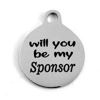 Will you be my Sponsor Personalized Charm | Fashion Jewellery Outlet | Fashion Jewellery Outlet