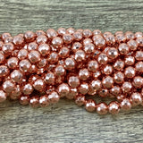 12mm Rose Gold Faceted Hematite Bead | Fashion Jewellery Outlet | Fashion Jewellery Outlet